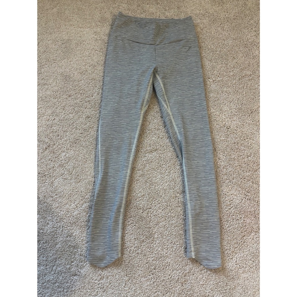 Gymshark Seamless Leggings High Waisted Athletic Gray White Pattern Size S‎